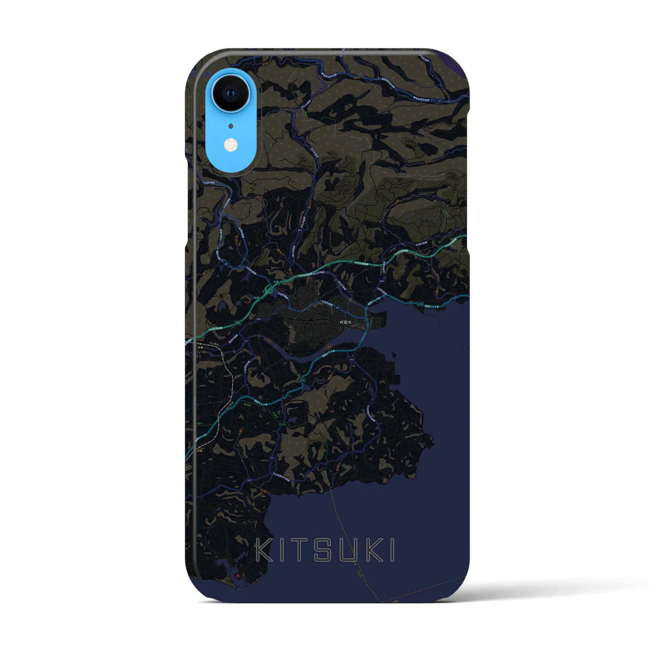 【杵築(大分県)】地図柄iPhoneケース(バックカバータイプ)