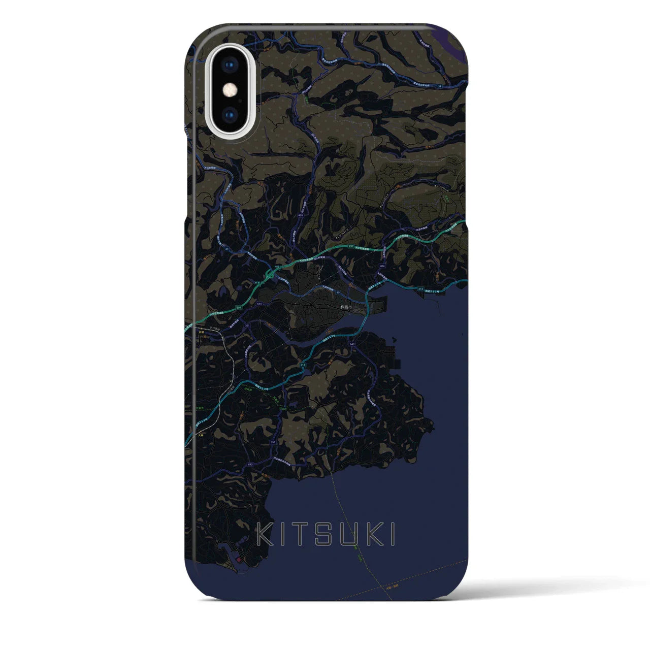 【杵築(大分県)】地図柄iPhoneケース(バックカバータイプ)
