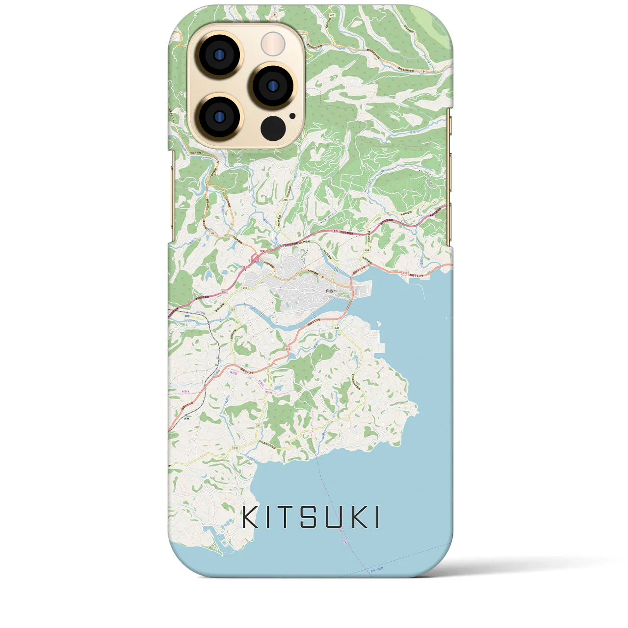 【杵築(大分県)】地図柄iPhoneケース(バックカバータイプ)