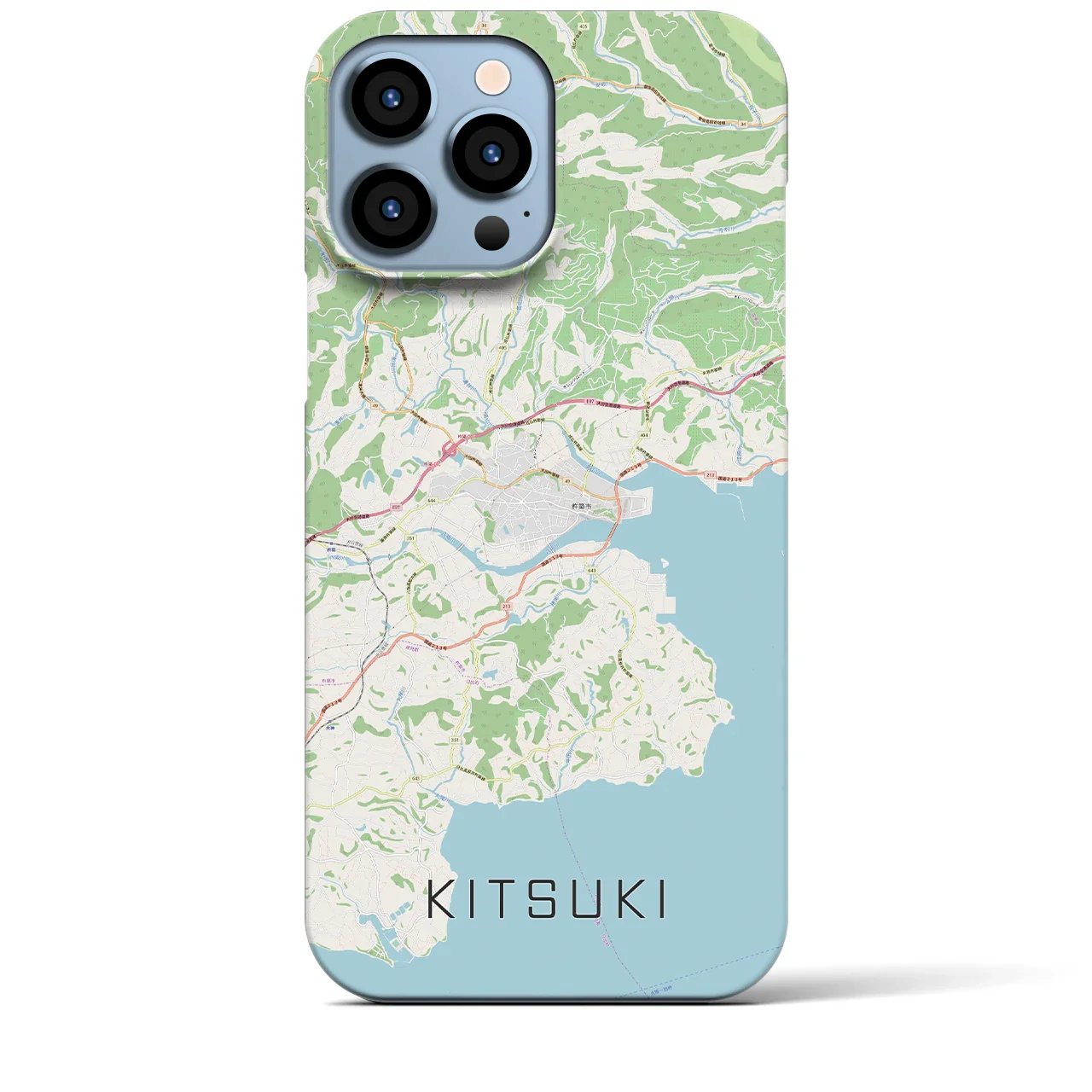【杵築(大分県)】地図柄iPhoneケース(バックカバータイプ)