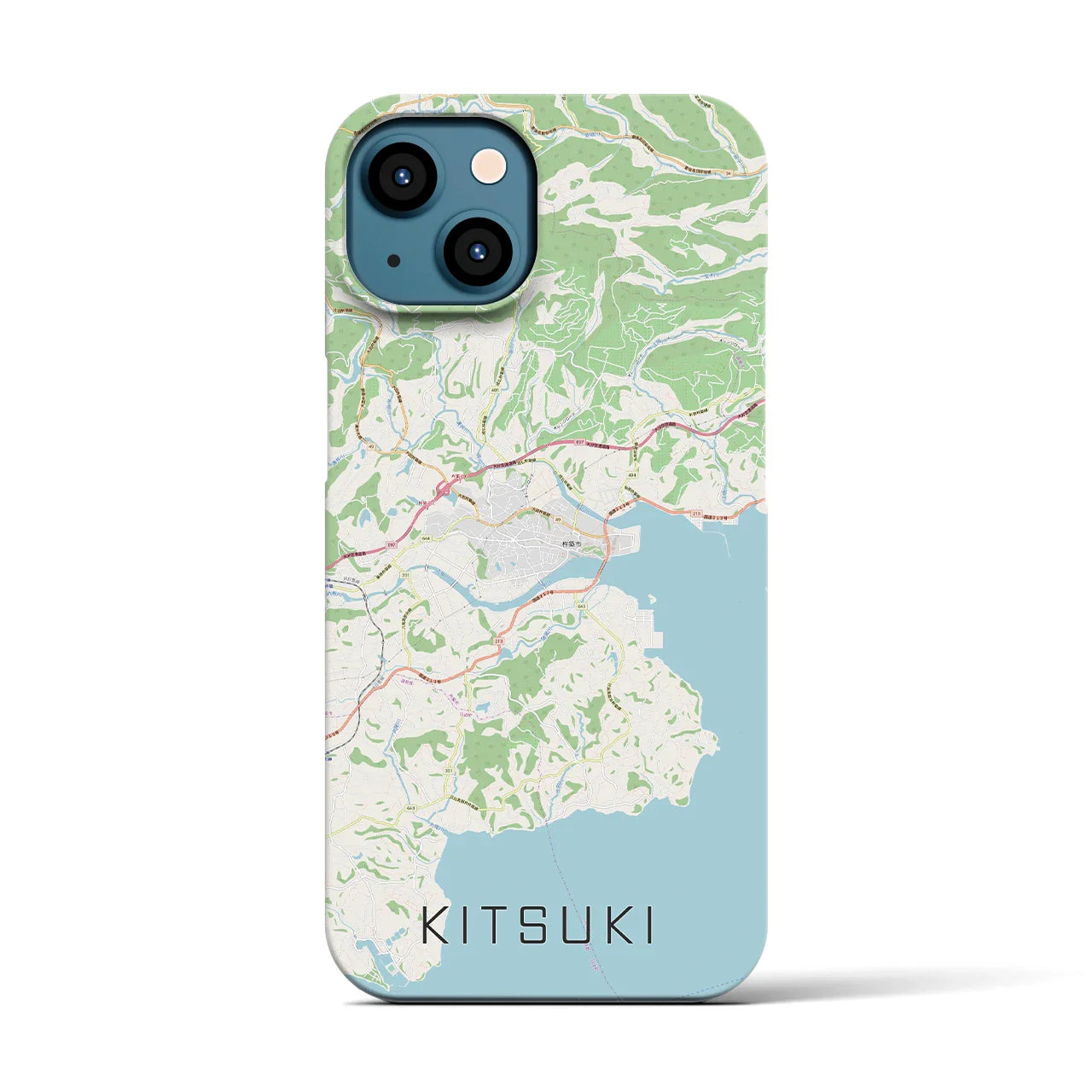 【杵築(大分県)】地図柄iPhoneケース(バックカバータイプ)