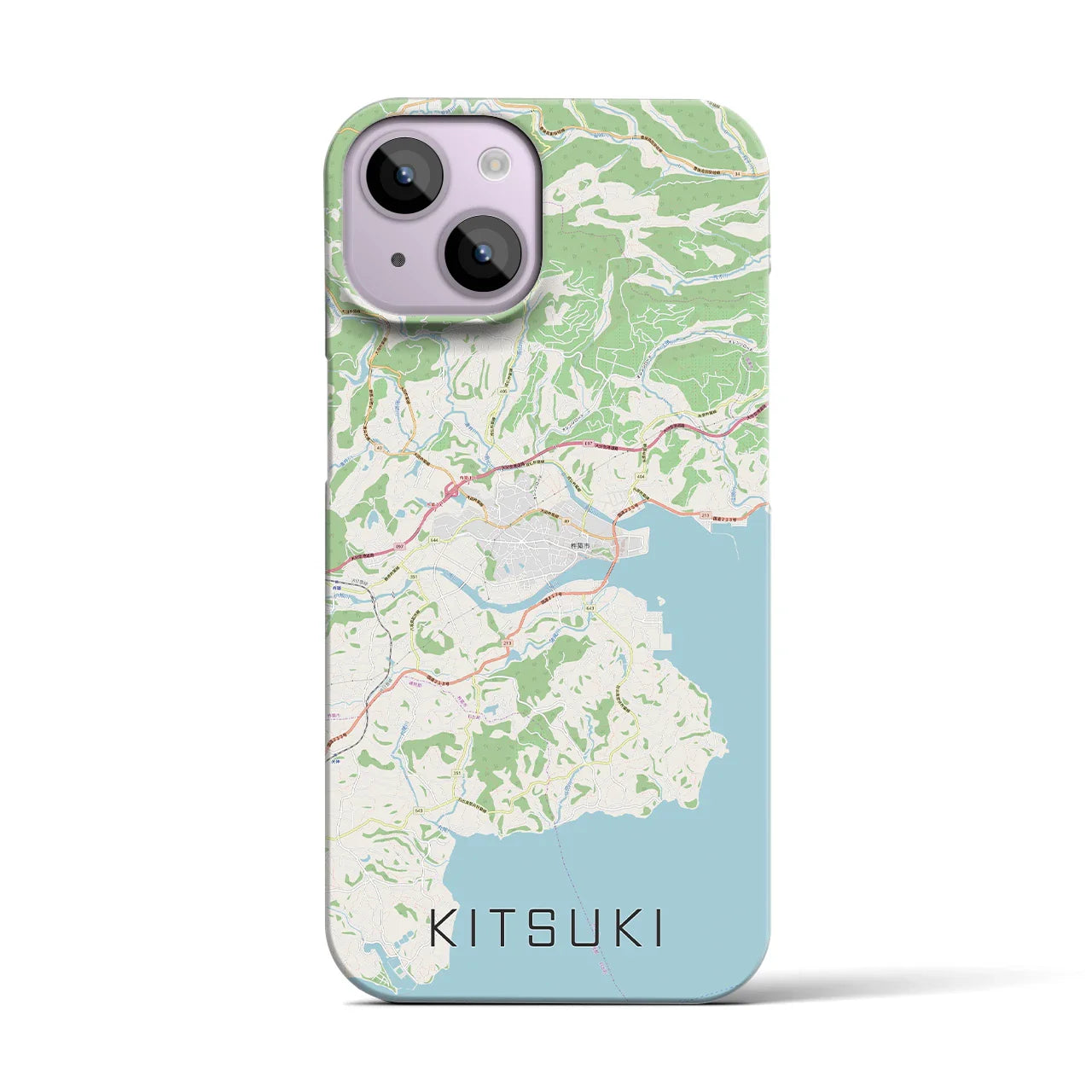 【杵築(大分県)】地図柄iPhoneケース(バックカバータイプ)