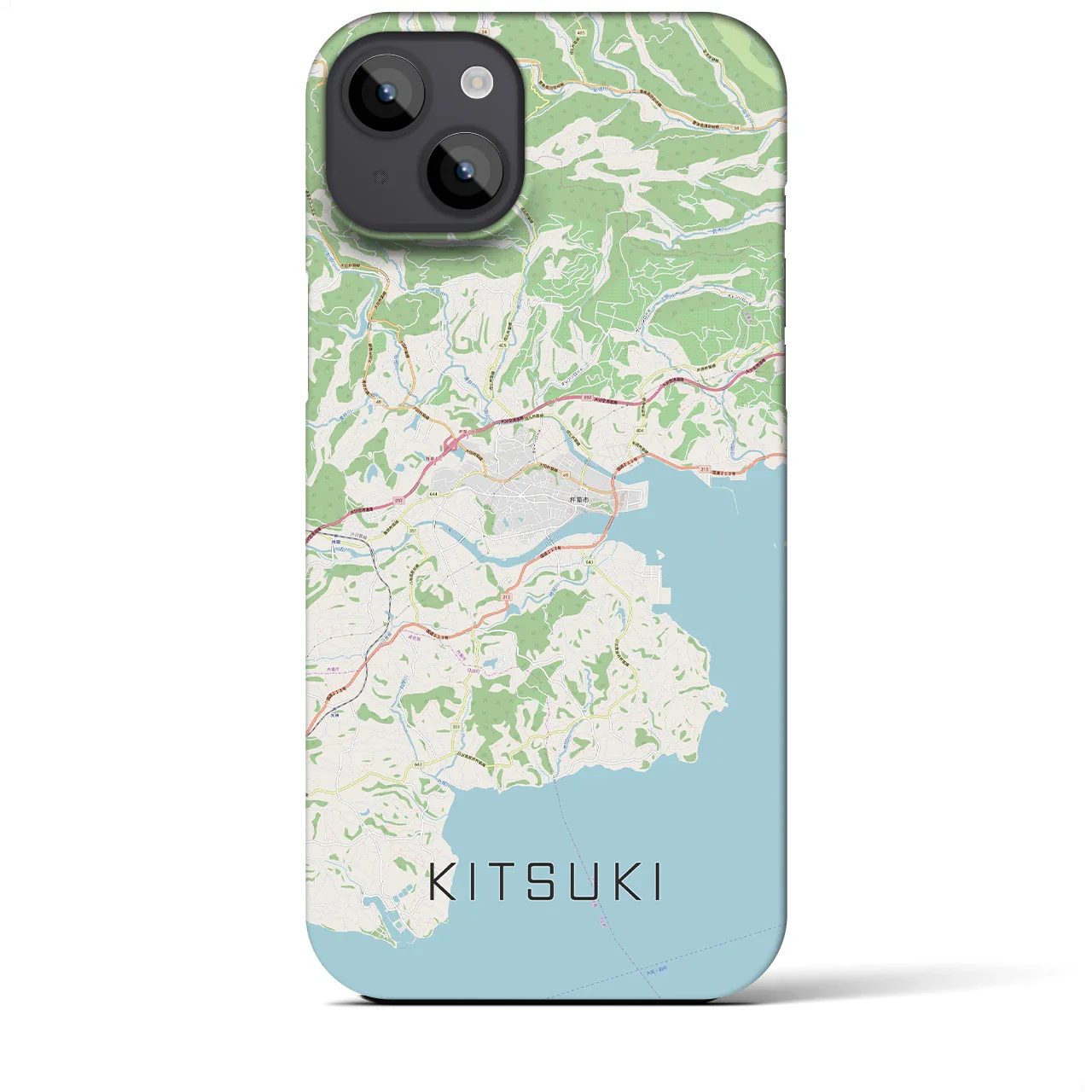 【杵築(大分県)】地図柄iPhoneケース(バックカバータイプ)