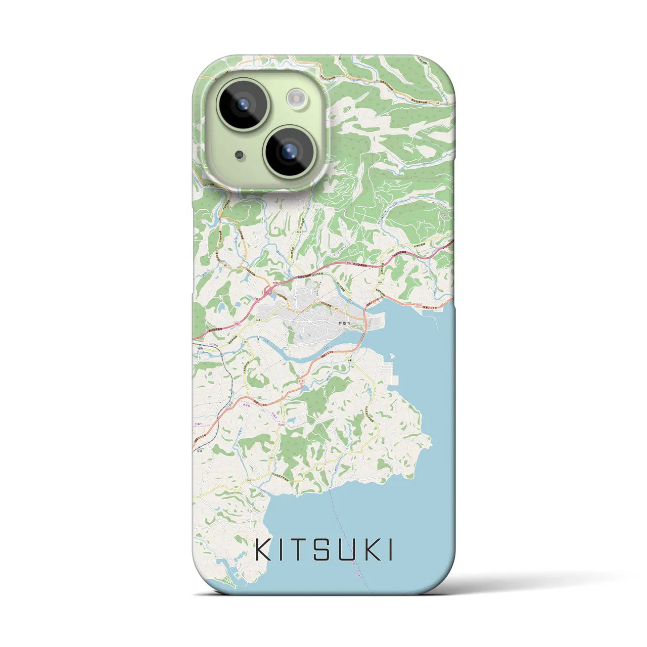 【杵築(大分県)】地図柄iPhoneケース(バックカバータイプ)