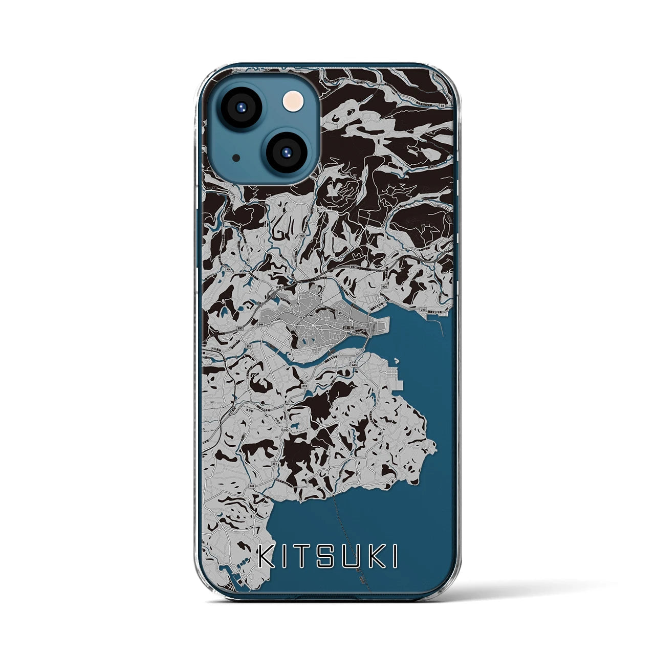 【杵築(大分県)】地図柄iPhoneケース(クリアタイプ)