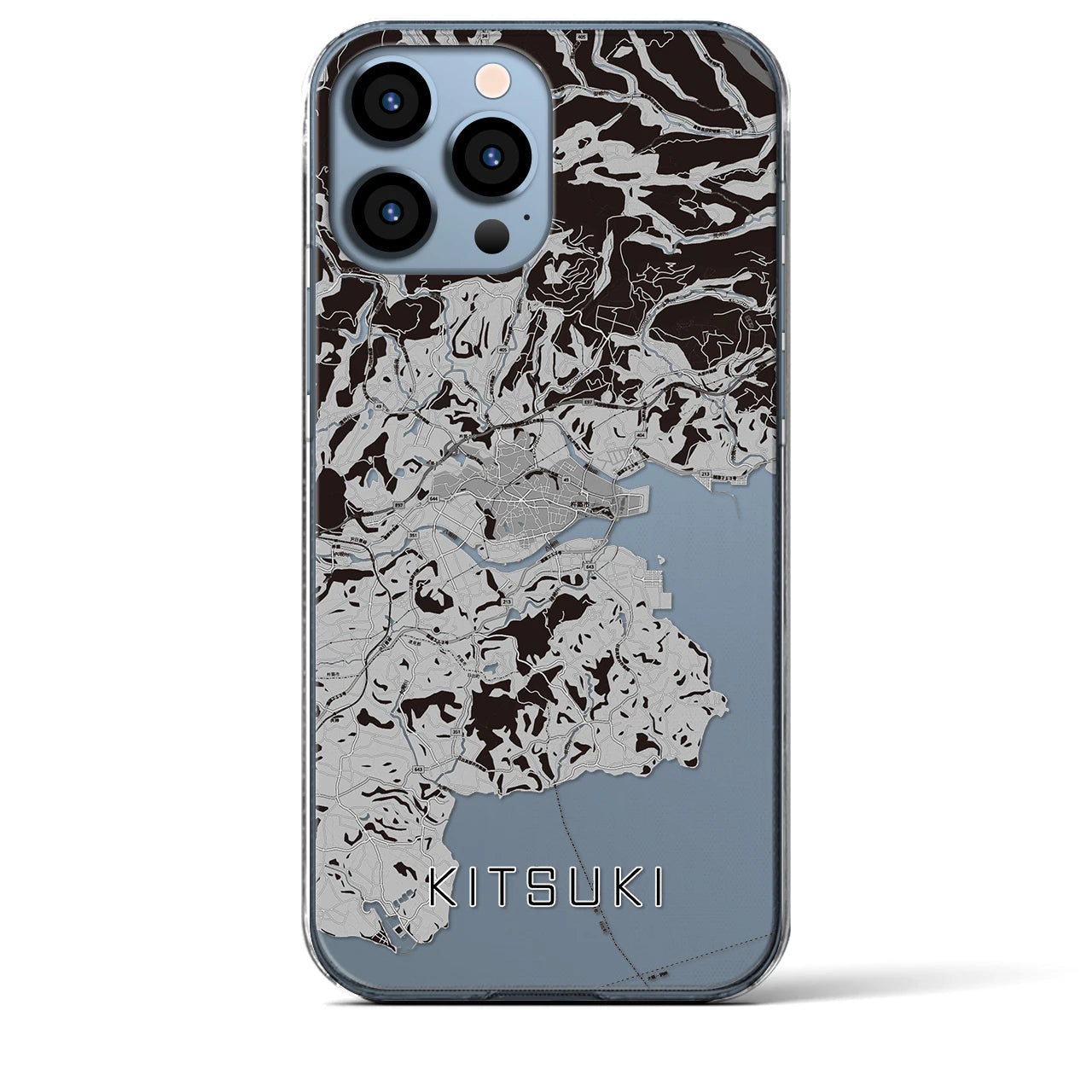 【杵築(大分県)】地図柄iPhoneケース(クリアタイプ)