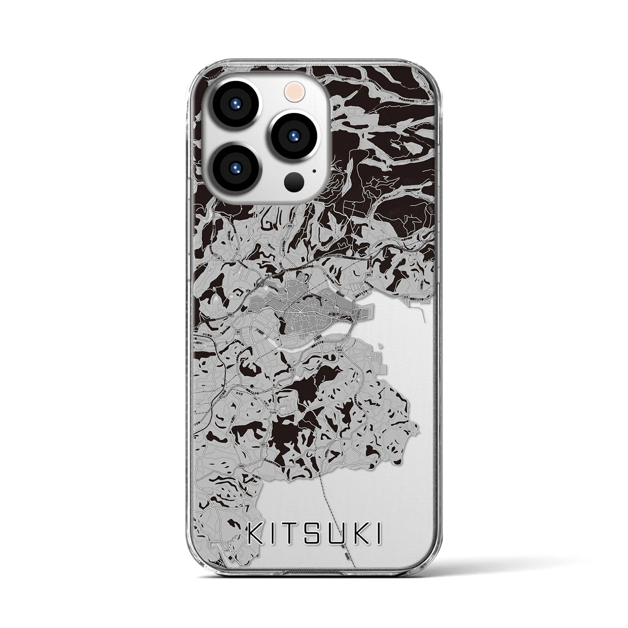 【杵築(大分県)】地図柄iPhoneケース(クリアタイプ)