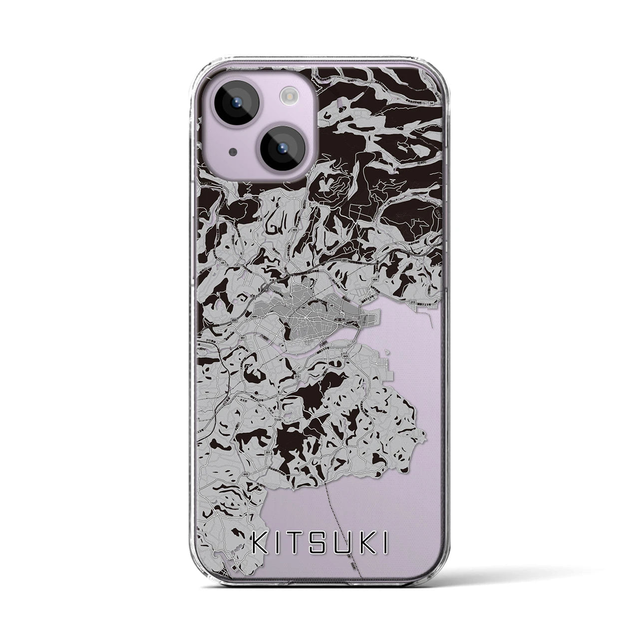 【杵築(大分県)】地図柄iPhoneケース(クリアタイプ)