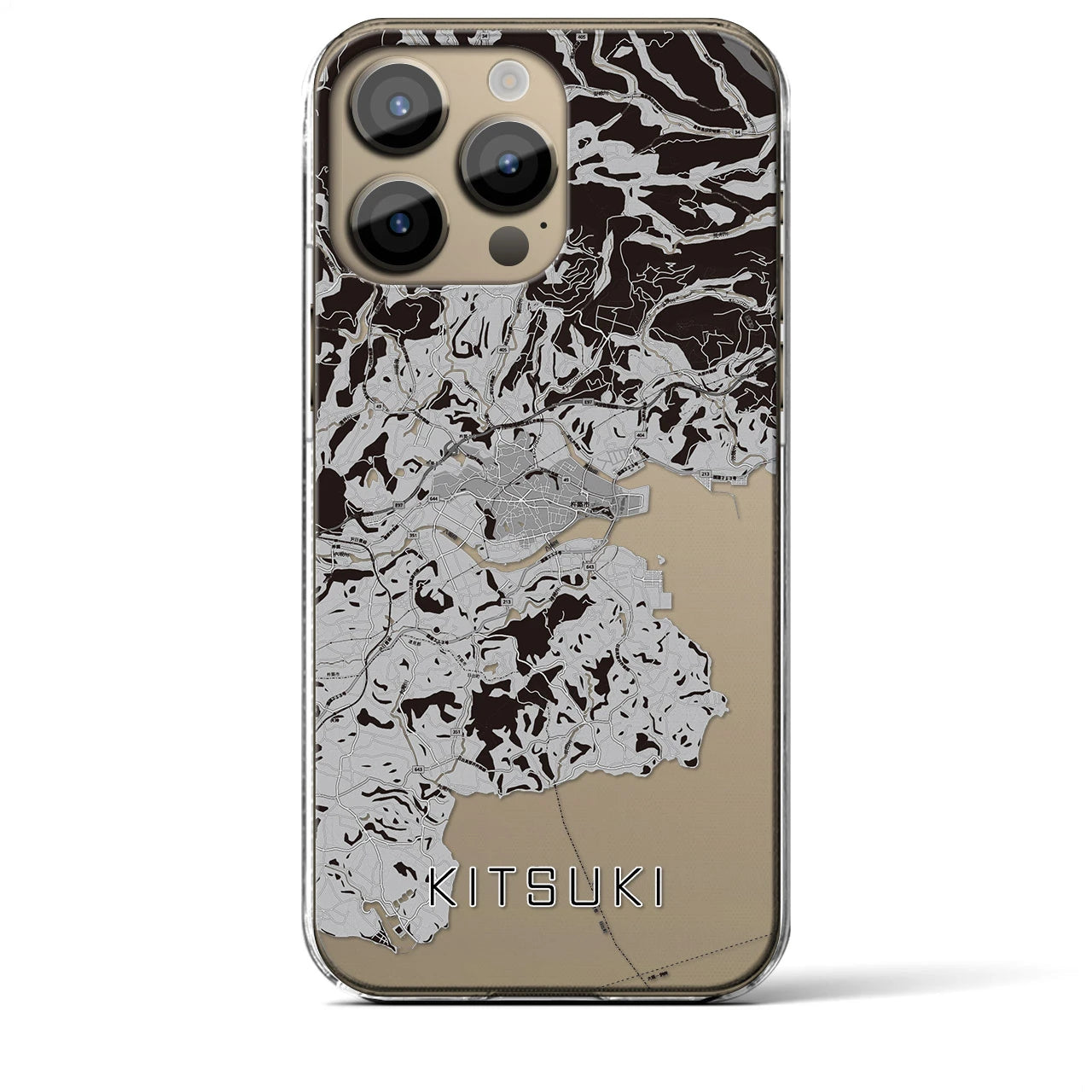 【杵築(大分県)】地図柄iPhoneケース(クリアタイプ)