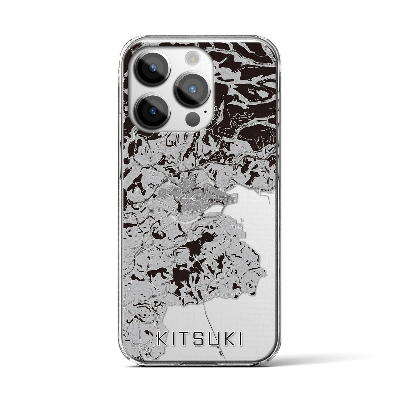 【杵築(大分県)】地図柄iPhoneケース(クリアタイプ)
