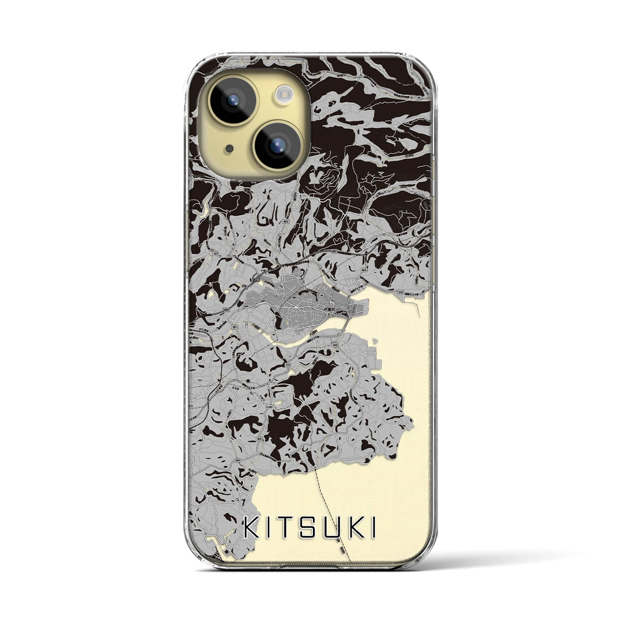 【杵築(大分県)】地図柄iPhoneケース(クリアタイプ)