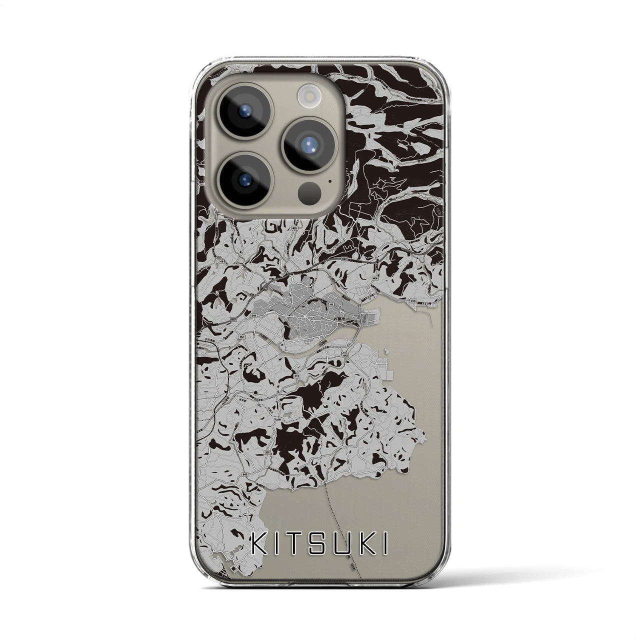 【杵築(大分県)】地図柄iPhoneケース(クリアタイプ)