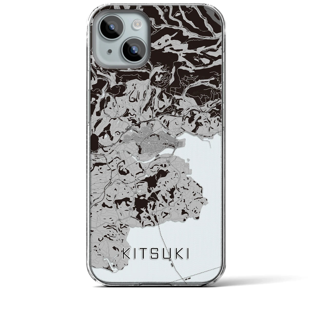 【杵築(大分県)】地図柄iPhoneケース(クリアタイプ)