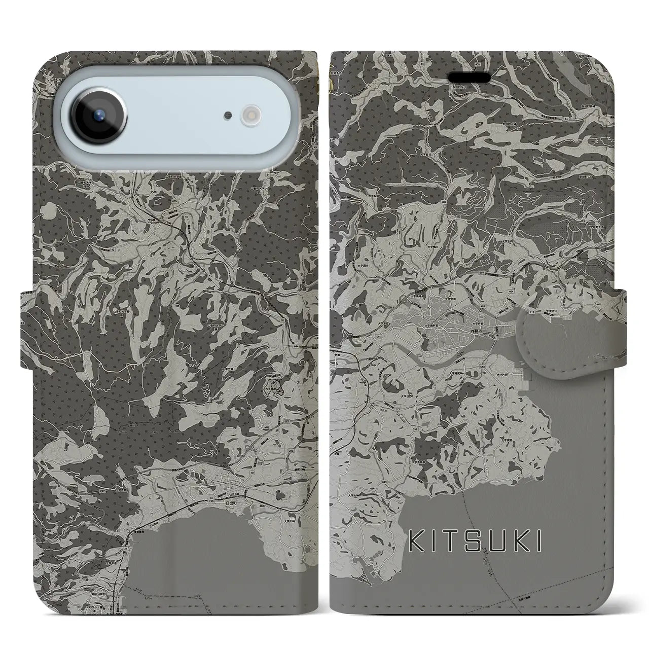 【杵築(大分県)】地図柄iPhoneケース(手帳タイプ)