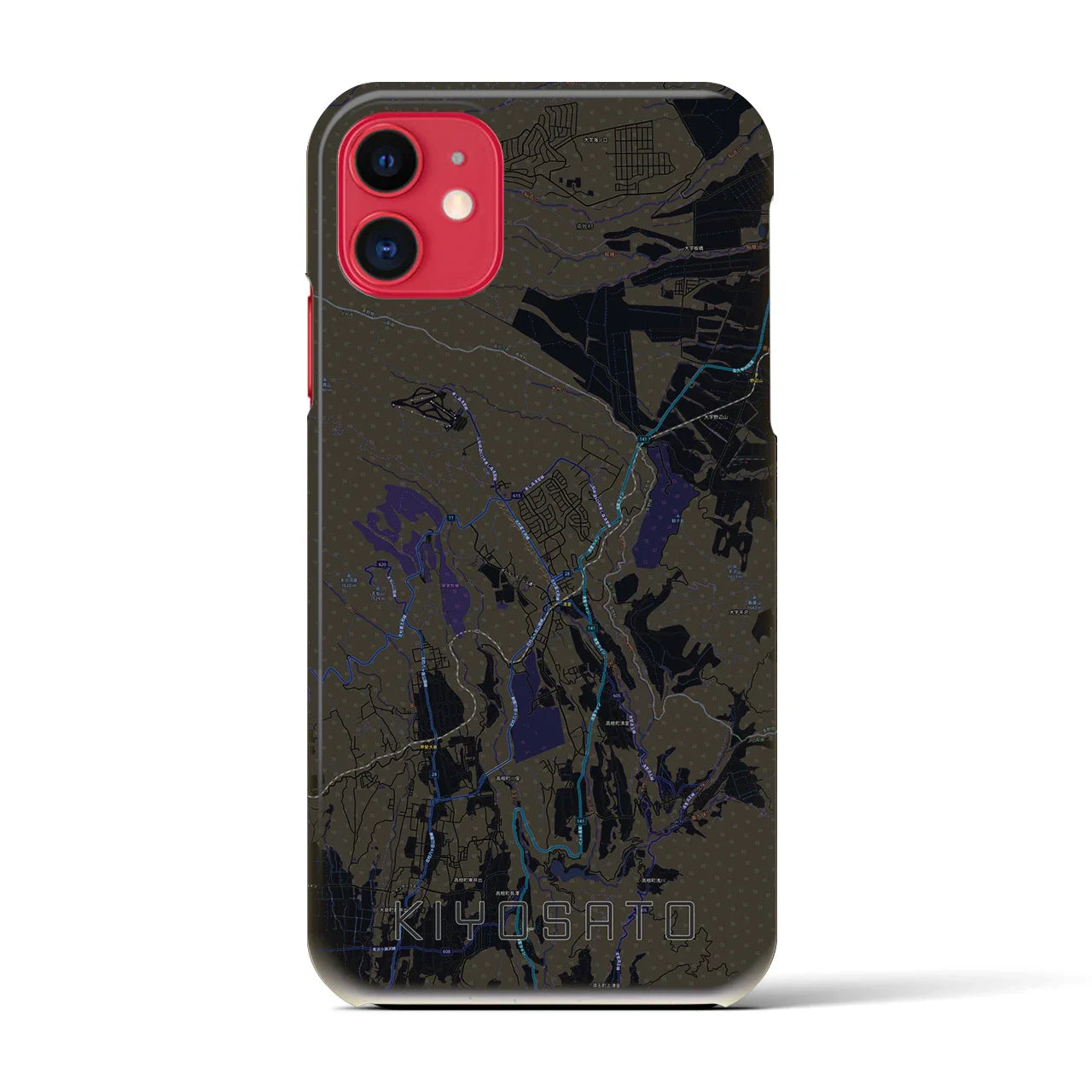 【清里(山梨県)】地図柄iPhoneケース(バックカバータイプ)