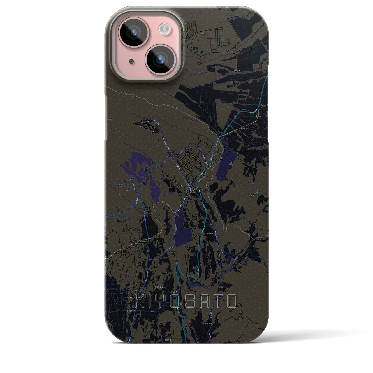 【清里(山梨県)】地図柄iPhoneケース(バックカバータイプ)