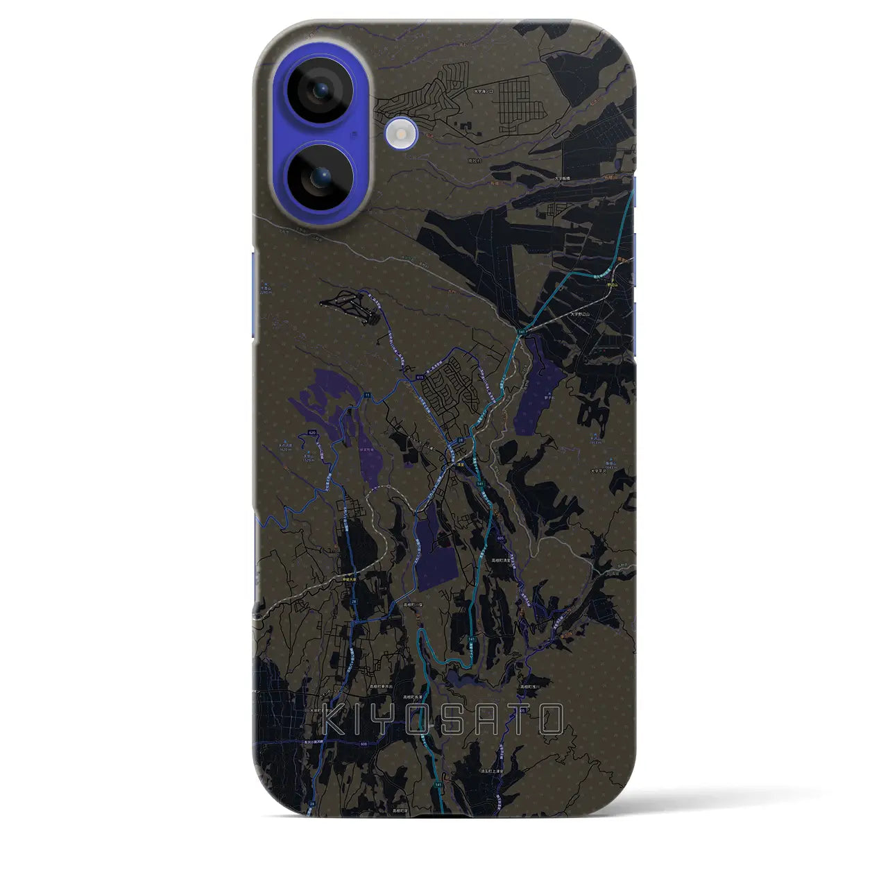 【清里(山梨県)】地図柄iPhoneケース(バックカバータイプ)