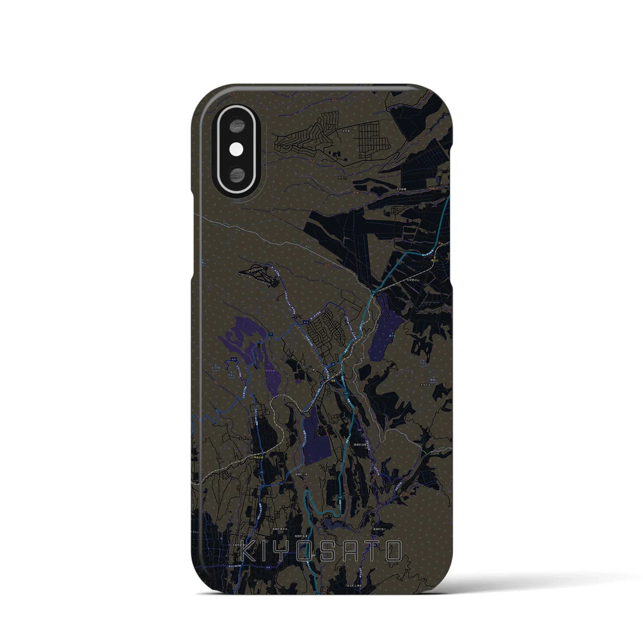 【清里(山梨県)】地図柄iPhoneケース(バックカバータイプ)