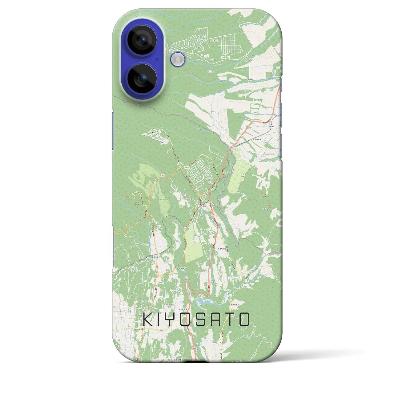 【清里(山梨県)】地図柄iPhoneケース(バックカバータイプ)ナチュラル・iPhone 16 Pro Max 用