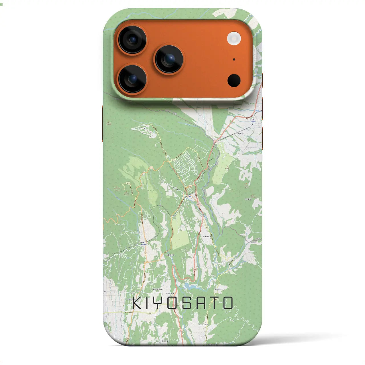 【清里(山梨県)】地図柄iPhoneケース(バックカバータイプ)ナチュラル・iPhone 17 Pro Max 用