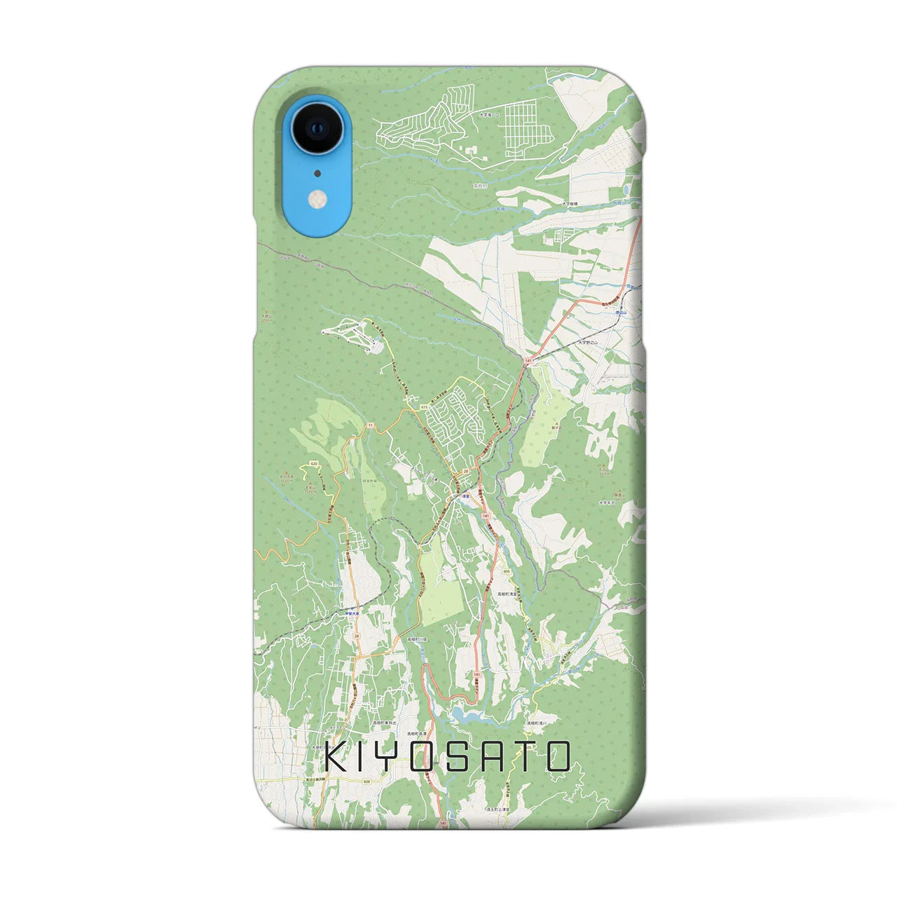 【清里(山梨県)】地図柄iPhoneケース(バックカバータイプ)