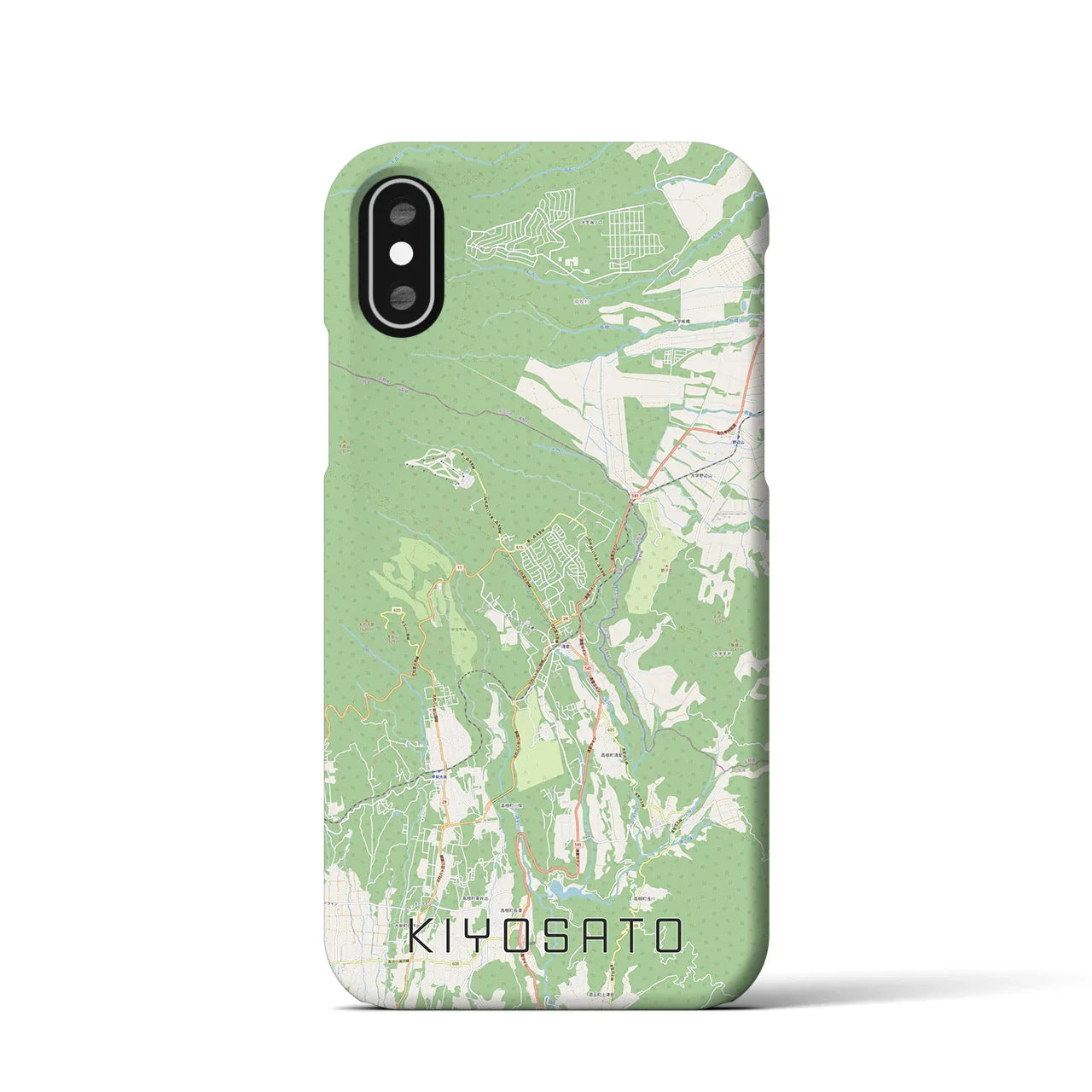 【清里(山梨県)】地図柄iPhoneケース(バックカバータイプ)