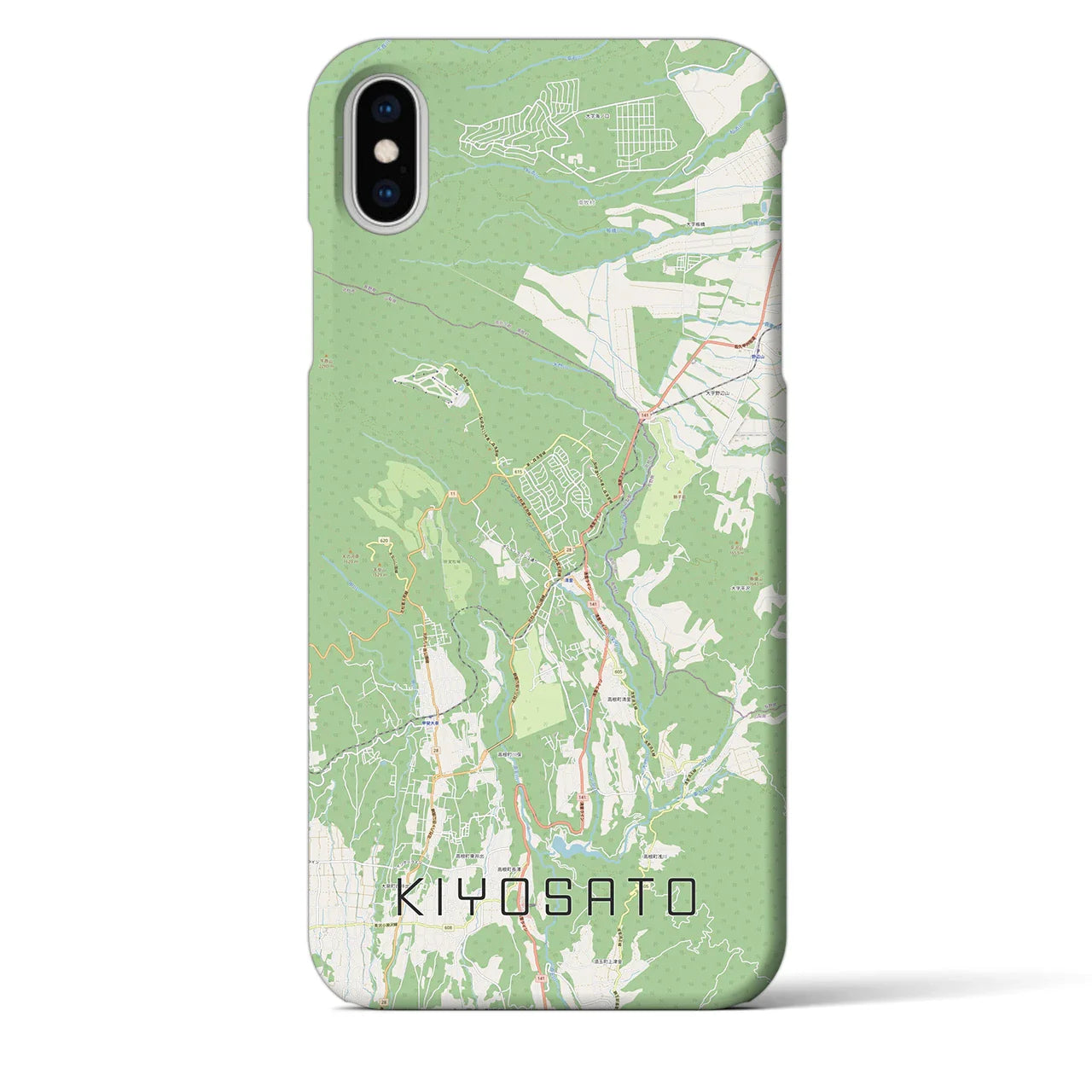 【清里(山梨県)】地図柄iPhoneケース(バックカバータイプ)