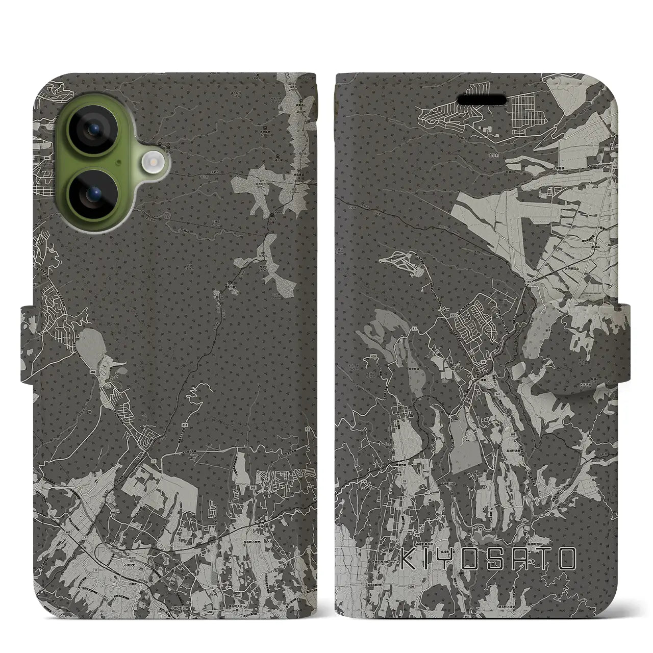 【清里(山梨県)】地図柄iPhoneケース(手帳タイプ)