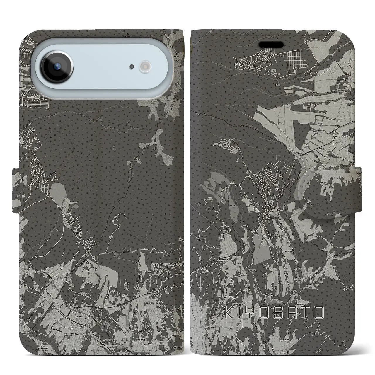 【清里(山梨県)】地図柄iPhoneケース(手帳タイプ)