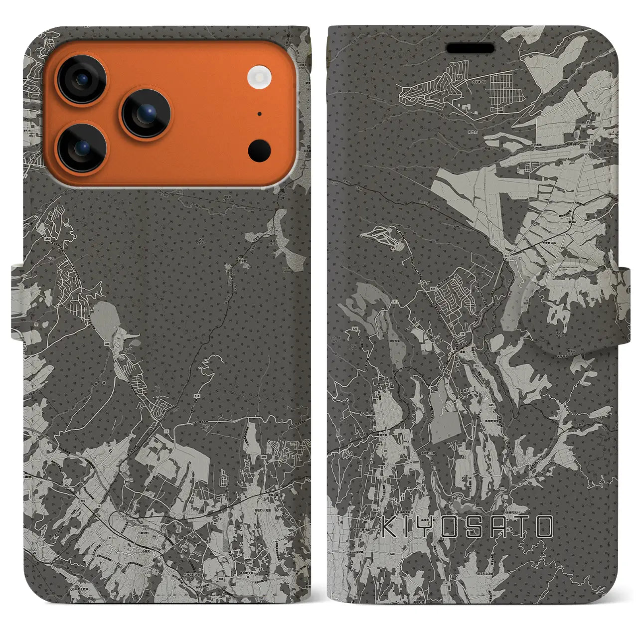 【清里(山梨県)】地図柄iPhoneケース(手帳タイプ)