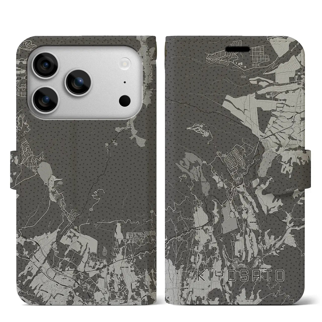 【清里(山梨県)】地図柄iPhoneケース(手帳タイプ)