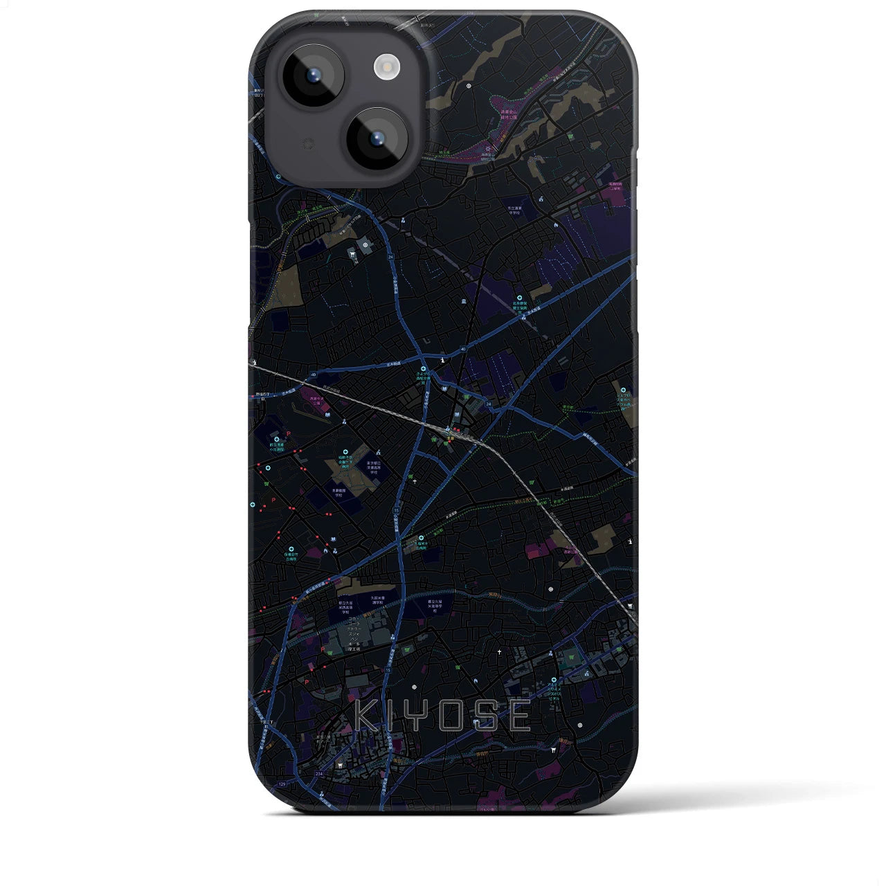 【清瀬(東京都)】地図柄iPhoneケース(バックカバータイプ)