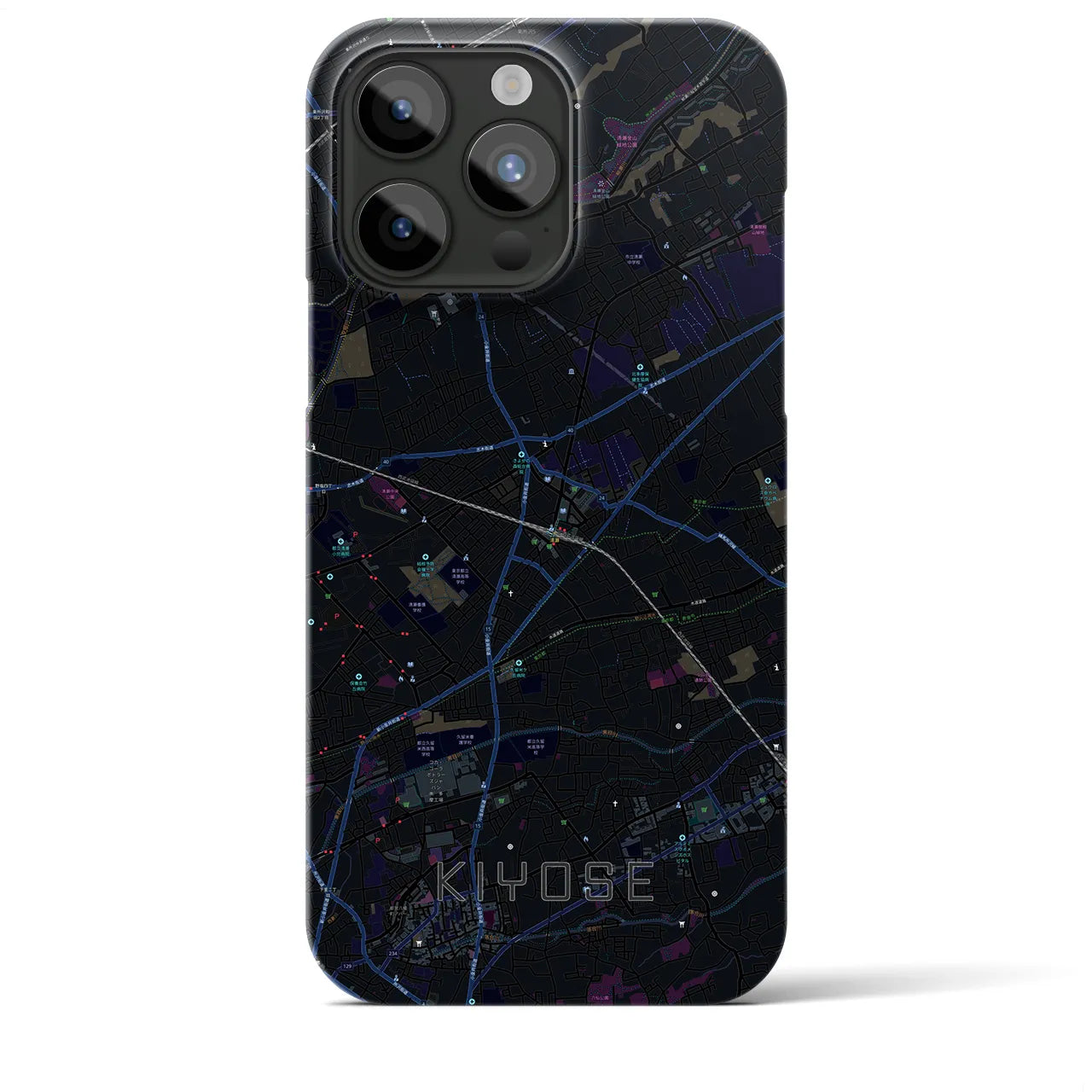 【清瀬(東京都)】地図柄iPhoneケース(バックカバータイプ)