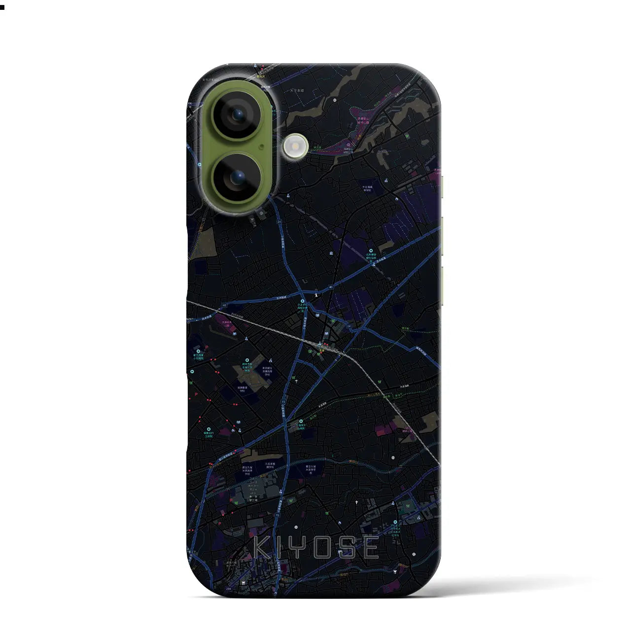 【清瀬(東京都)】地図柄iPhoneケース(バックカバータイプ)