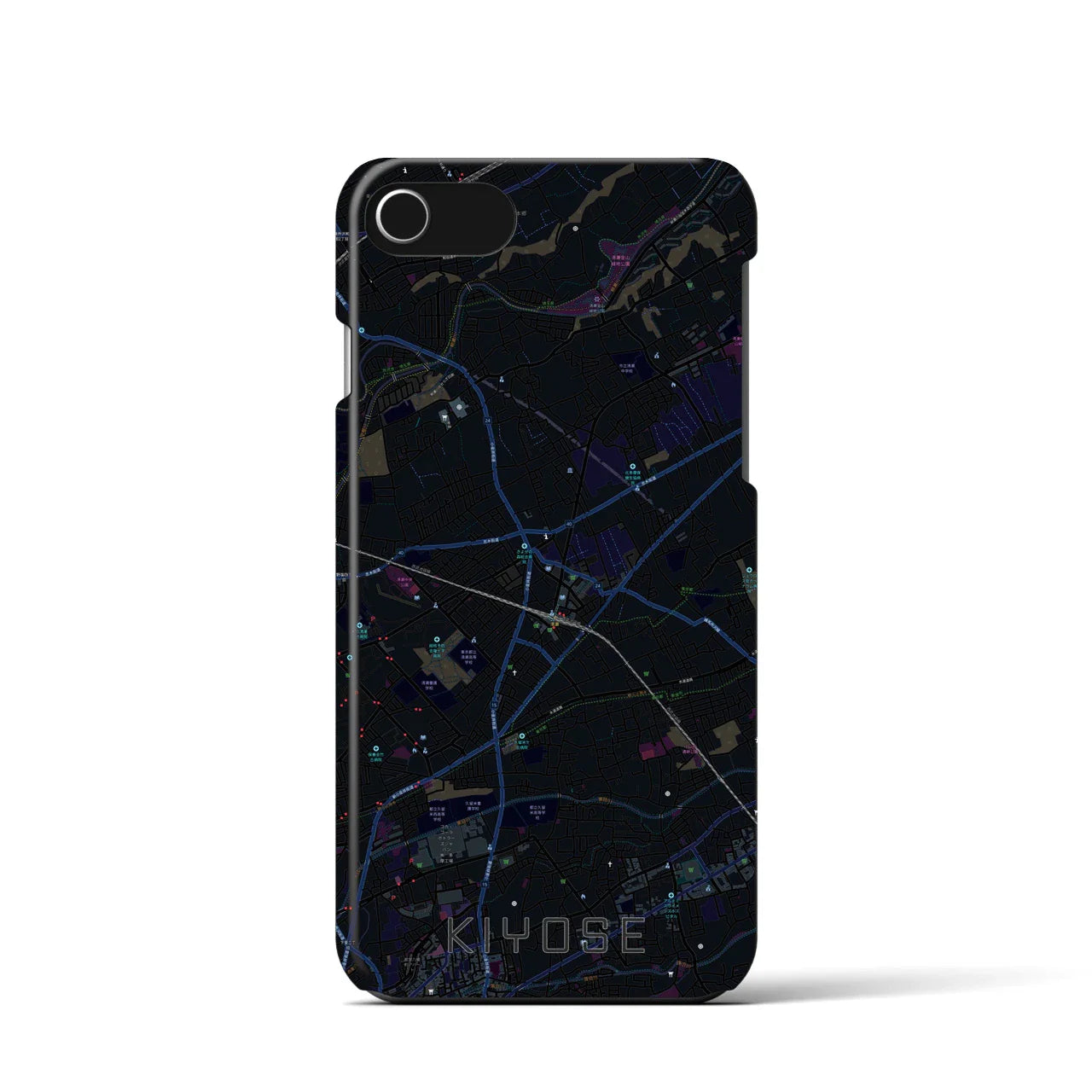 【清瀬(東京都)】地図柄iPhoneケース(バックカバータイプ)