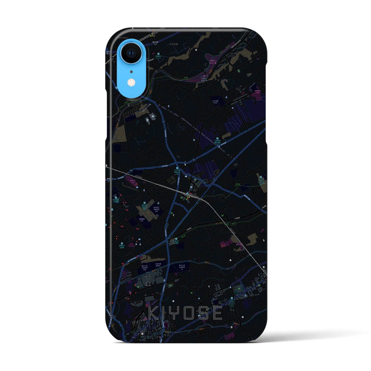 【清瀬(東京都)】地図柄iPhoneケース(バックカバータイプ)