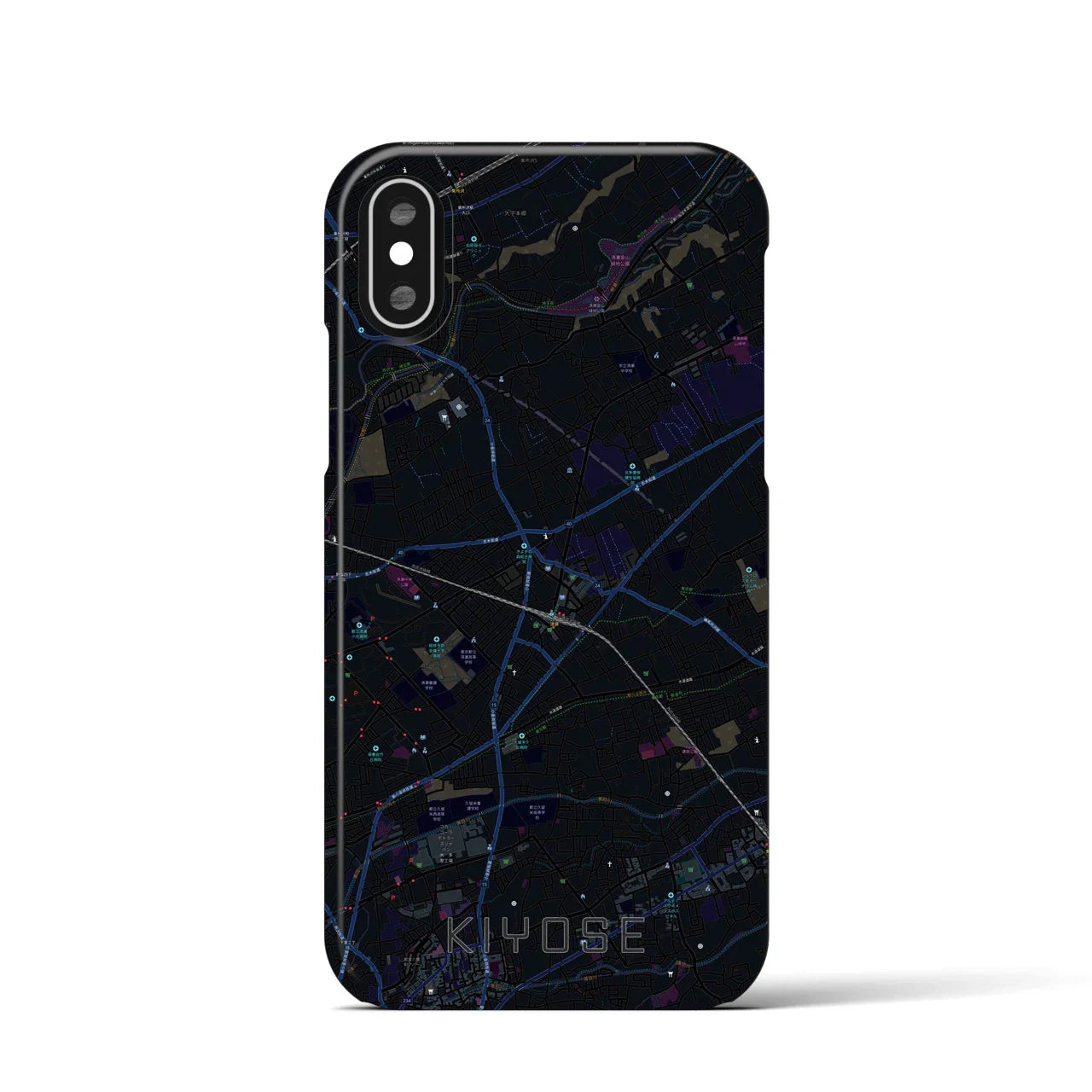 【清瀬(東京都)】地図柄iPhoneケース(バックカバータイプ)