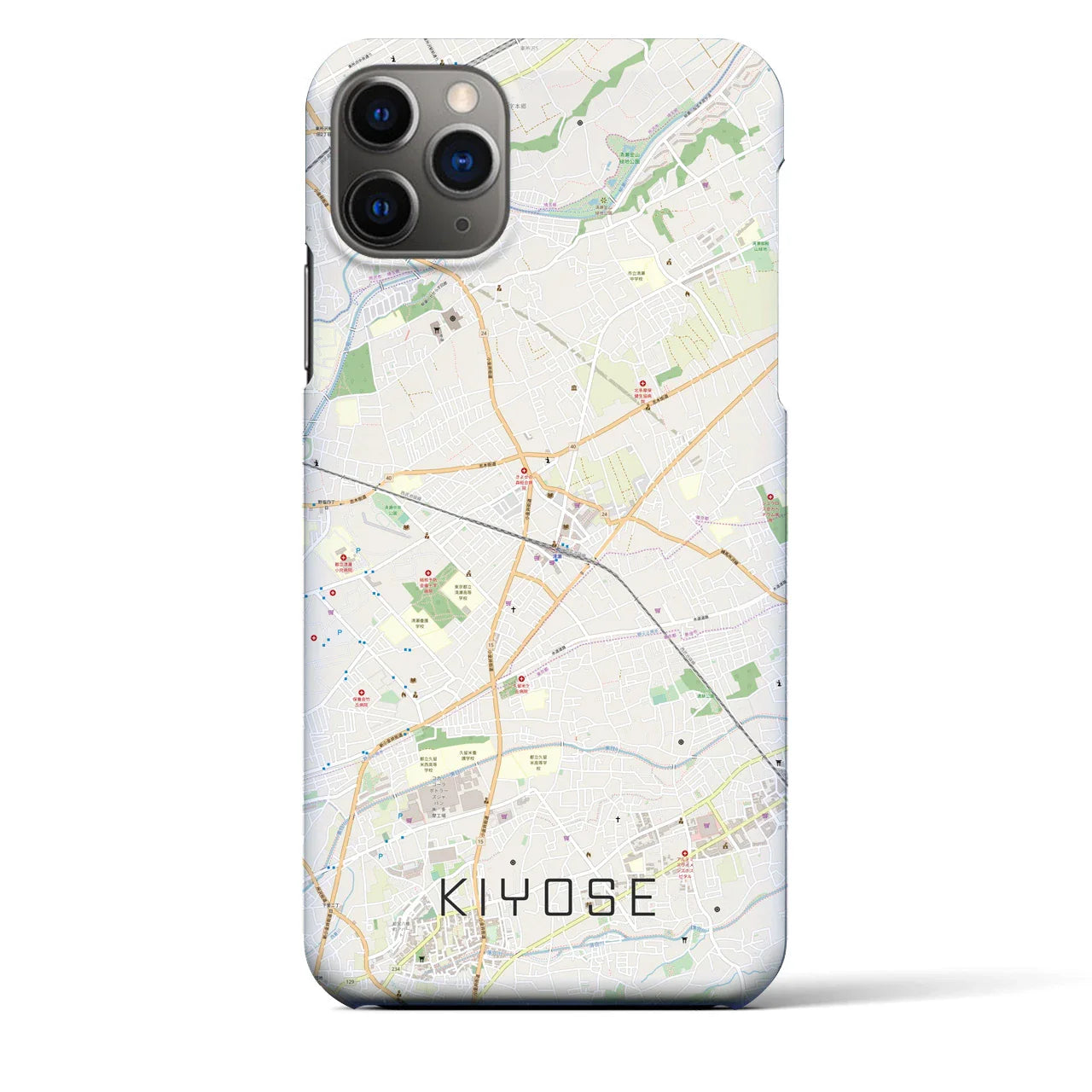 【清瀬(東京都)】地図柄iPhoneケース(バックカバータイプ)