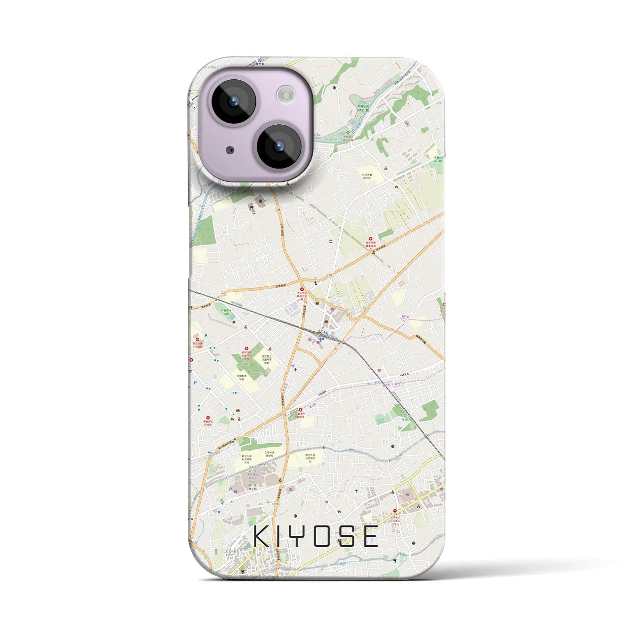 【清瀬(東京都)】地図柄iPhoneケース(バックカバータイプ)