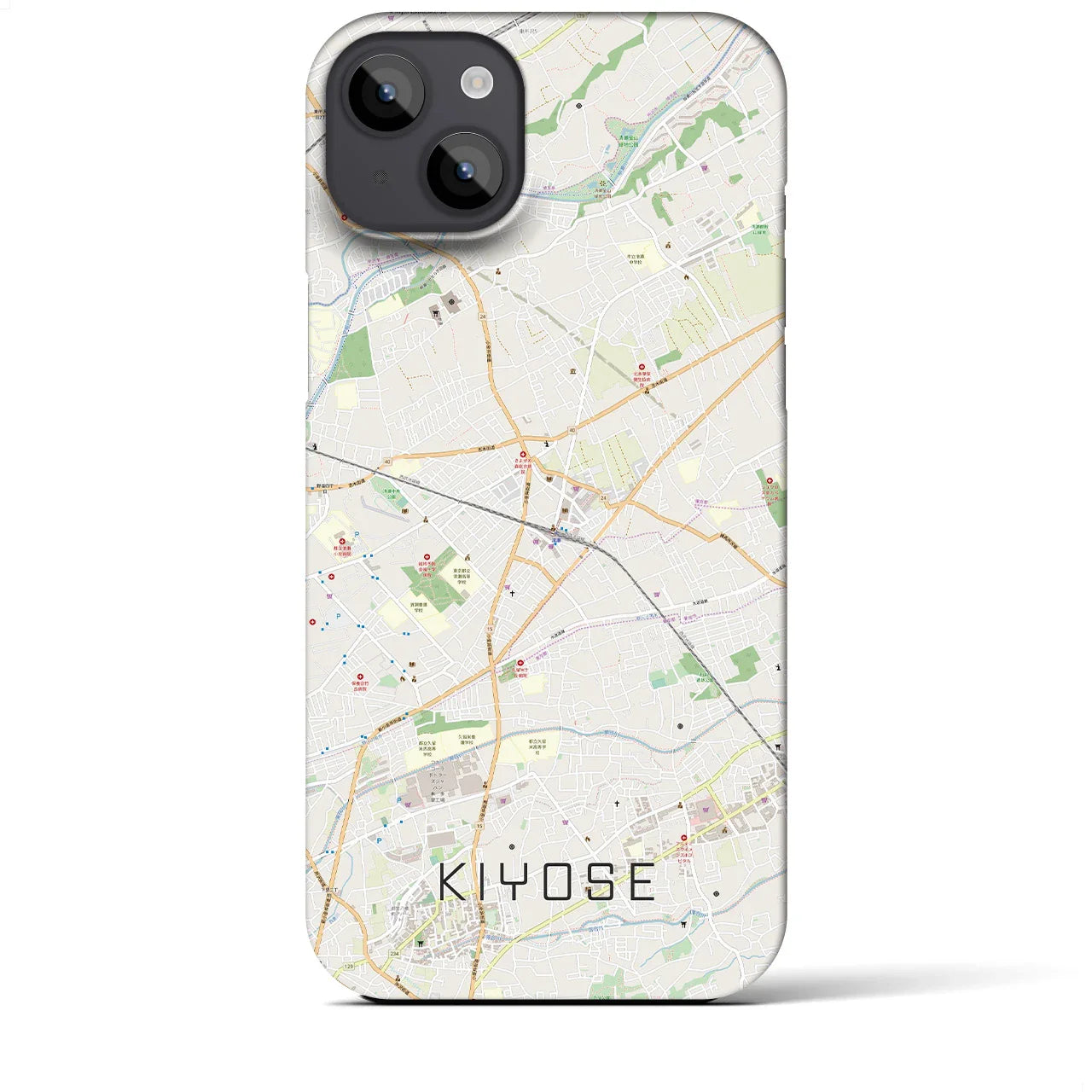 【清瀬(東京都)】地図柄iPhoneケース(バックカバータイプ)