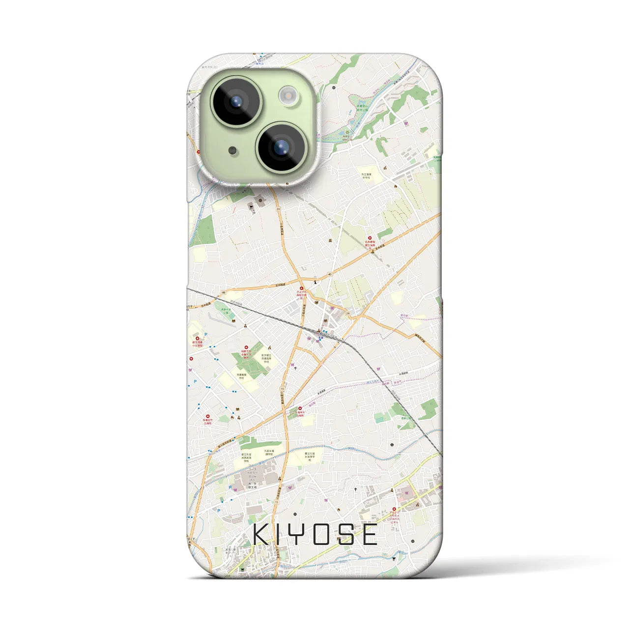 【清瀬(東京都)】地図柄iPhoneケース(バックカバータイプ)