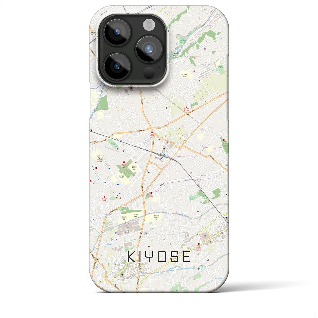 【清瀬(東京都)】地図柄iPhoneケース(バックカバータイプ)