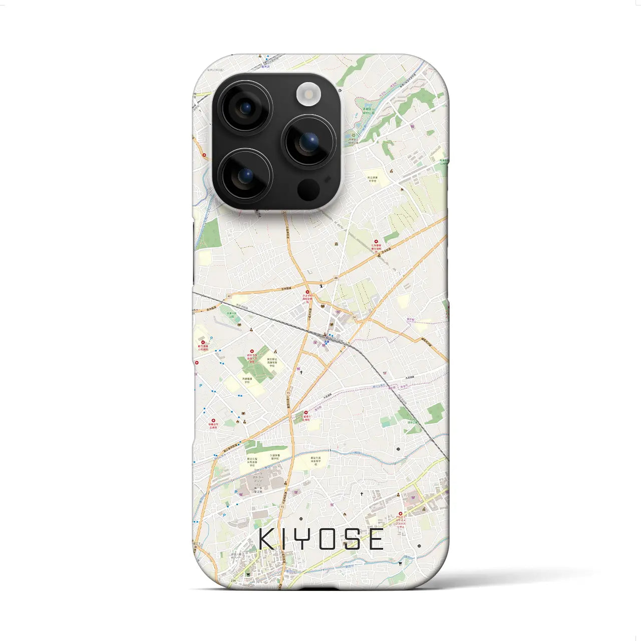【清瀬(東京都)】地図柄iPhoneケース(バックカバータイプ)