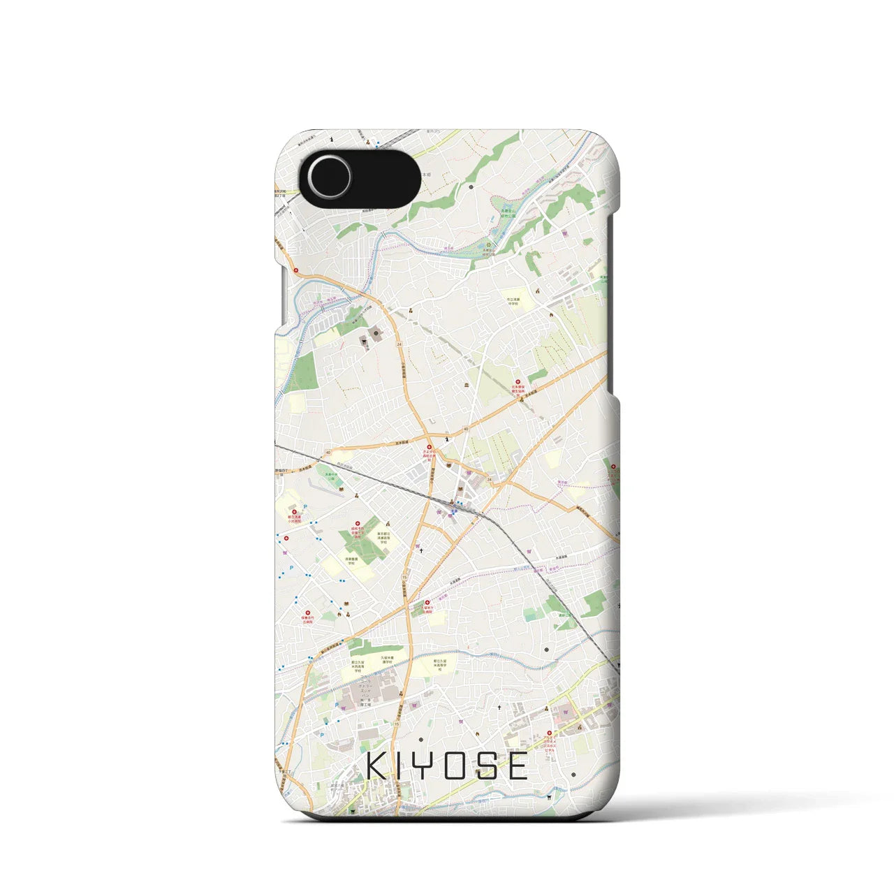 【清瀬(東京都)】地図柄iPhoneケース(バックカバータイプ)