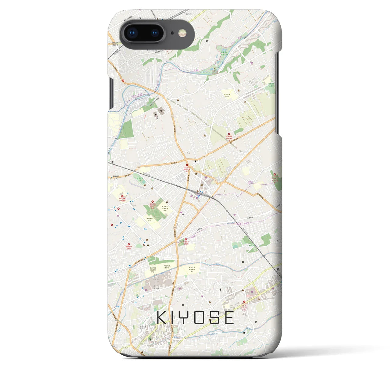 【清瀬(東京都)】地図柄iPhoneケース(バックカバータイプ)
