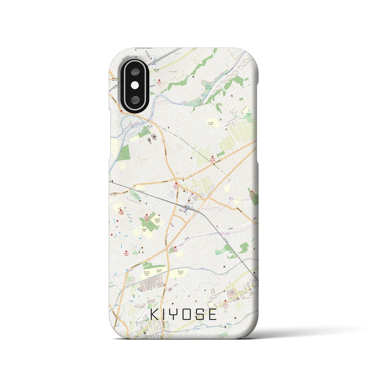 【清瀬(東京都)】地図柄iPhoneケース(バックカバータイプ)