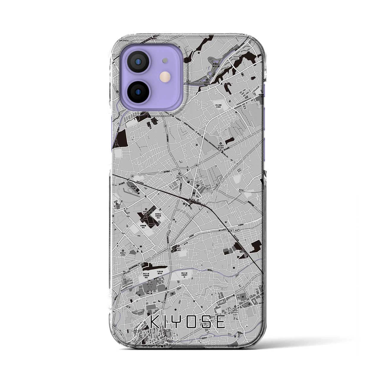 【清瀬(東京都)】地図柄iPhoneケース(クリアタイプ)