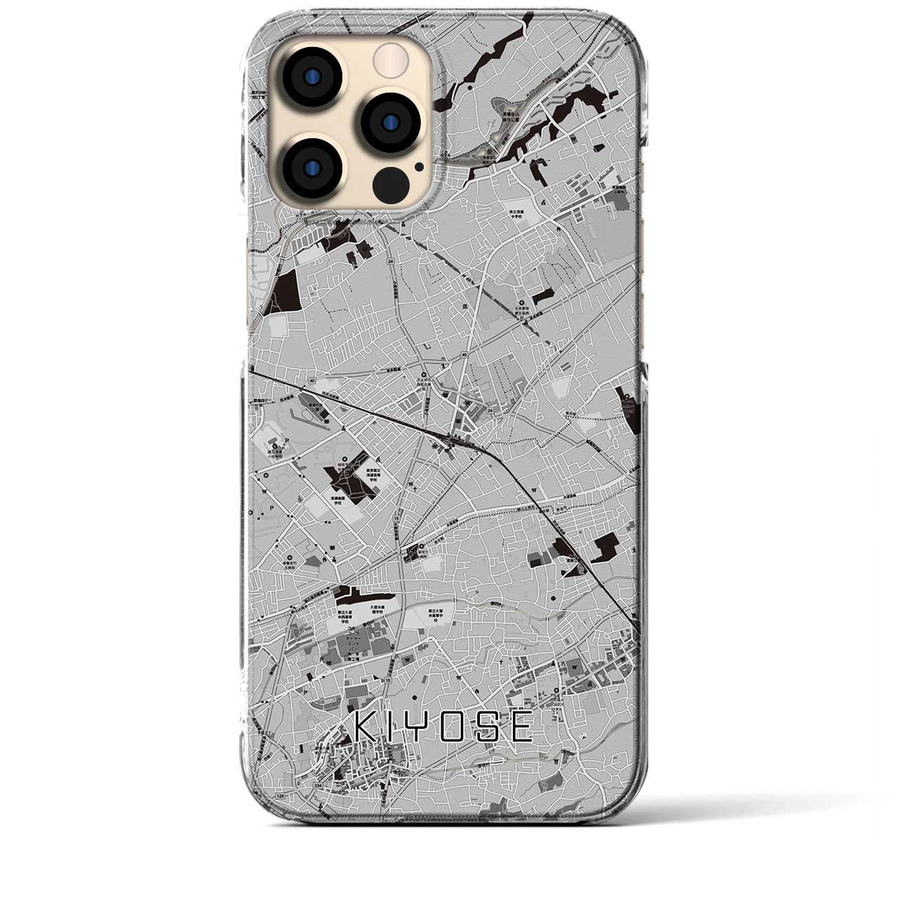 【清瀬(東京都)】地図柄iPhoneケース(クリアタイプ)