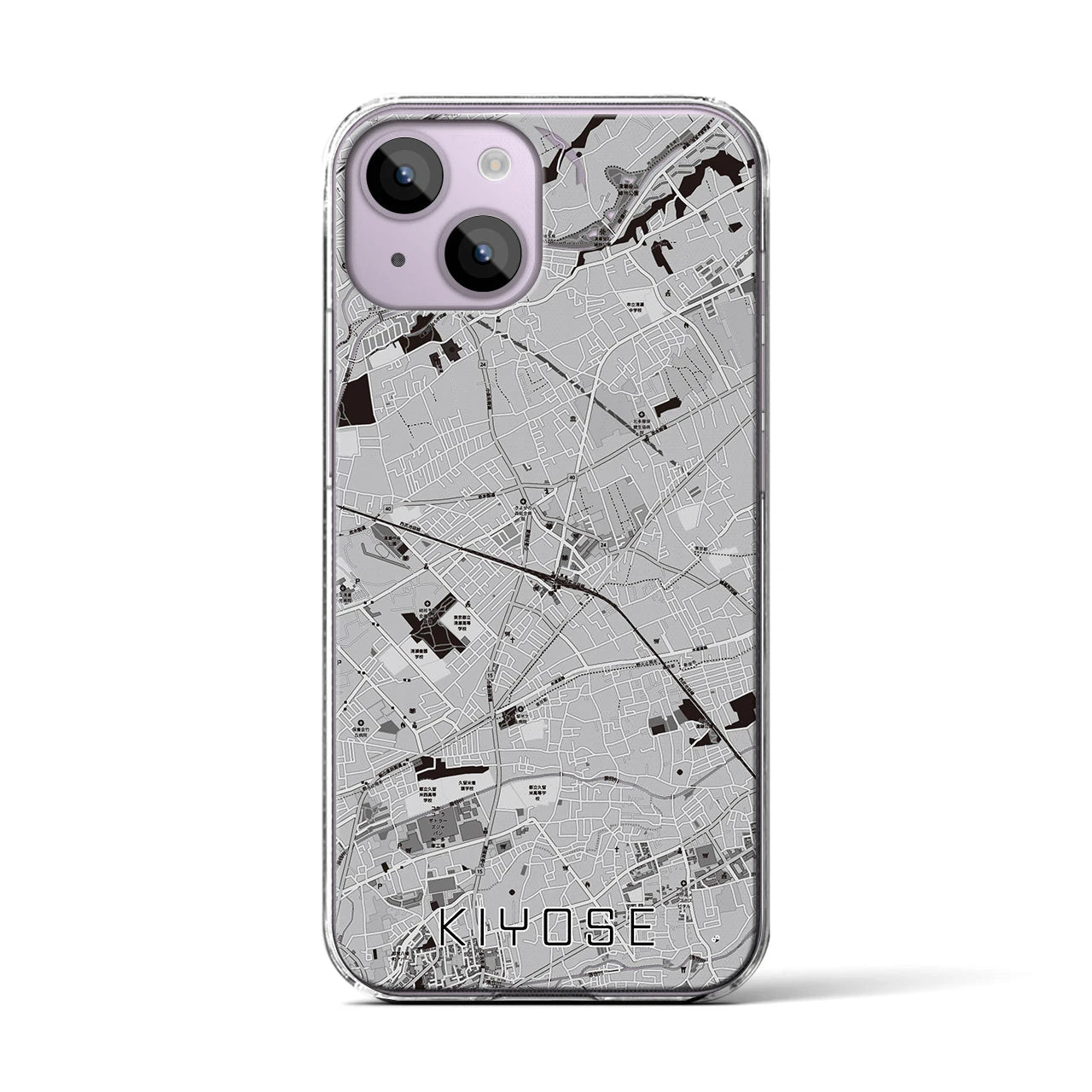 【清瀬(東京都)】地図柄iPhoneケース(クリアタイプ)