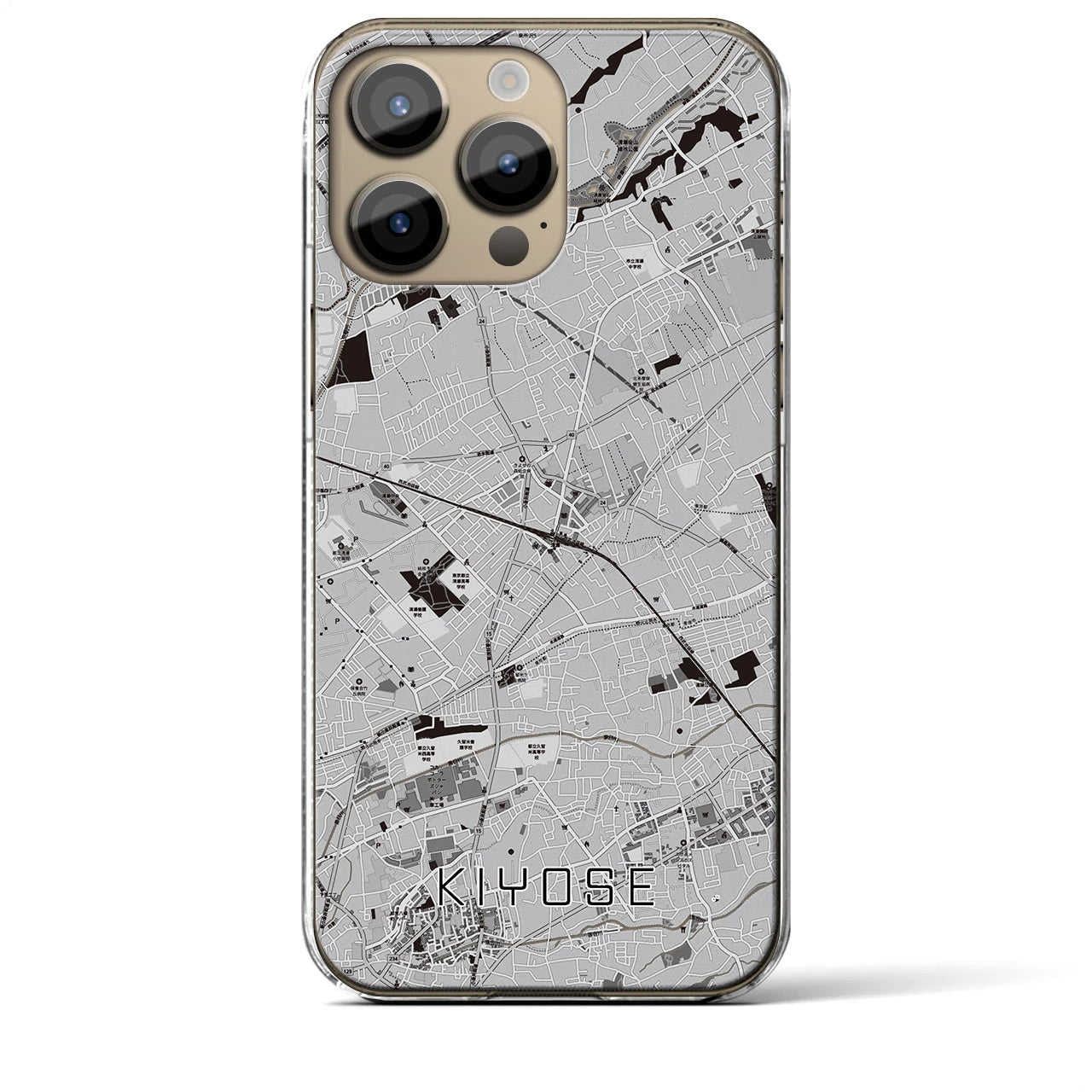 【清瀬(東京都)】地図柄iPhoneケース(クリアタイプ)